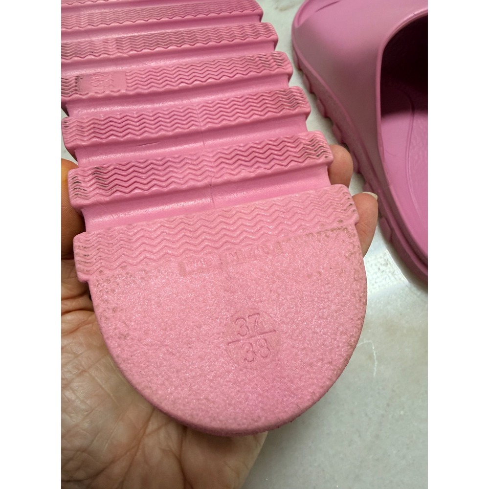 Free People FP Movement Halftime Pink Rubber Platform Slides Size 7/8 37/38 - Picture 5 of 7